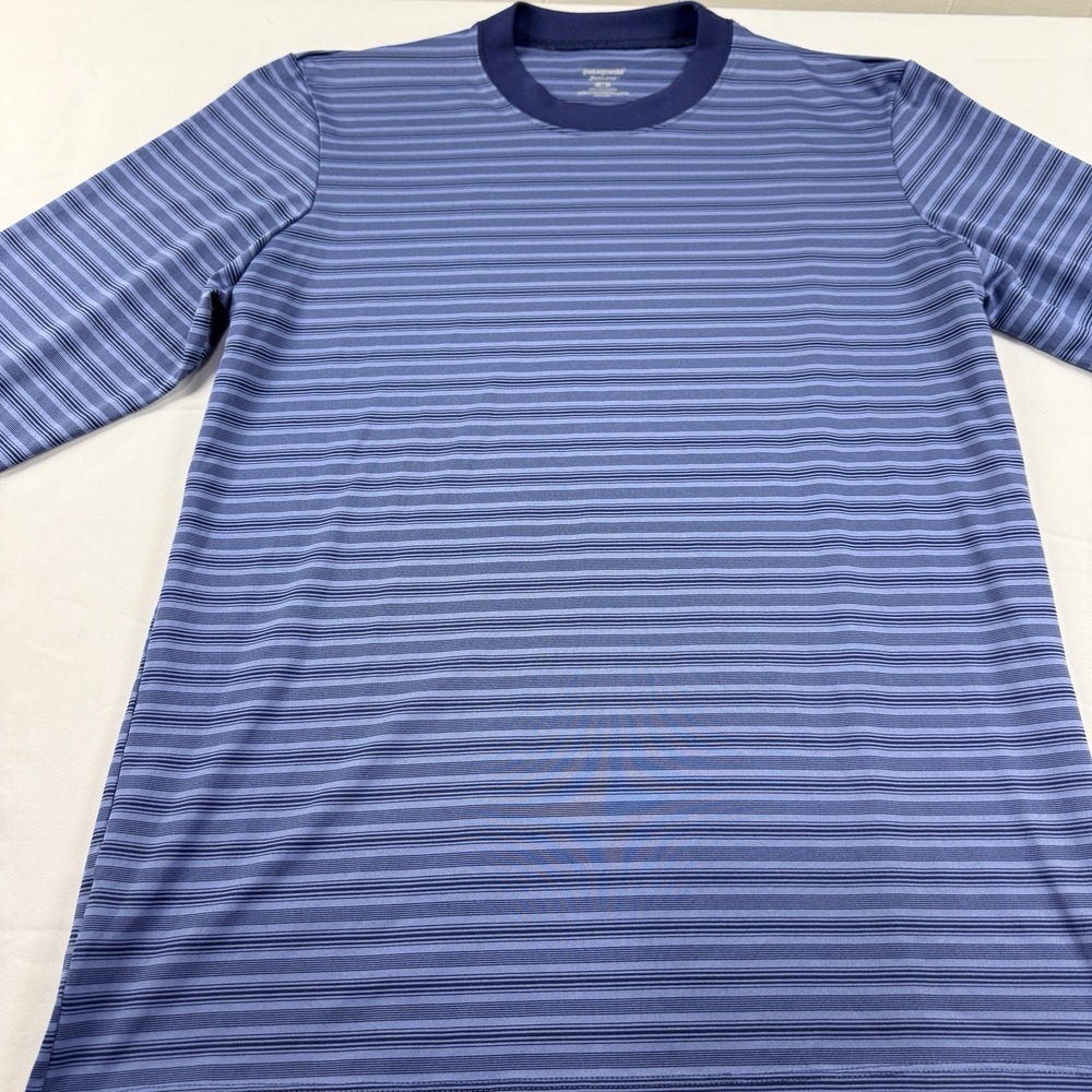 Vintage Patagonia Capilene Striped Long Sleeve Shirt Mens M Blue USA Made 1994 - Picture 12 of 13